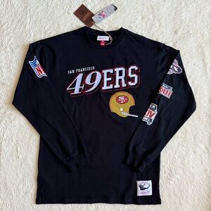 Men’s San Francisco 49ers Shirt,  Mitchell & Ness, Heavyweight, Embroidered